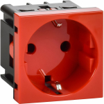 Розетка з/к б/ш в/з красная