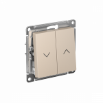 Выключатель управления жалюзи 2кл песочный AtlasDesign Systeme Electric (1/5) Выключатель управления жалюзи 2кл песочный AtlasDesign Systeme Electric (1/5)