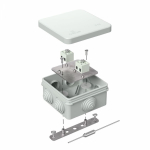 Коробка огнестойкая для о/п 40-0210-FR2.5-4-П Е15-Е120 с термопредохранителем RAL7035 80х80х40 (44 шт/кор) Промрукав