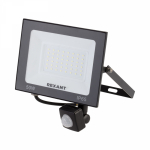 Прожектор светодиод 50Вт 6500К 4000Лм черный с внешним датчиком движения IP44 СДО REXANT (1/1/20)