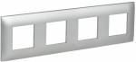 Рамка 4гн серебряный SK-F04S SKANDY IEK (1/10/100)