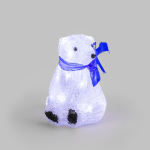 Акриловая светодиодная фигура "Белый мишка" 20 см, 4,5 В, 3 батарейки AA (не входят в комплект), 20 светодиодов, Neon-Night (1/1/20)