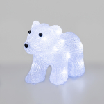 Акриловая светодиодная фигура "Медвежонок" 24х11х18 см, 4,5 В, 3 батарейки AA (не входят в комплект)