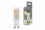 Лампа светодиодная G9-5 Вт-230 В-3000 К, SMD, 16x49 мм TDM Лампа светодиодная G9-5 Вт-230 В-3000 К, SMD, 16x49 мм TDM