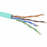 Кабель витая пара кат. 6A неэкранированный, U/UTP, 4 пары, нг(А)-LSLTx,цвет внешней оболочки аква, катушка 500 м Кабель витая пара кат. 6A неэкранированный, U/UTP, 4 пары, нг(А)-LSLTx,цвет внешней оболочки аква, катушка 500 м