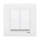 Выключатель 2кл с/у бел IP20 Karre Viko (1/12/120)