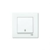 Выключатель 1кл прох с/у белый IP20 Karre Viko (1/12/120)