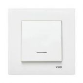 Выключатель 1кл с подсв с/у белый IP20 Karre Viko (1/12/120)