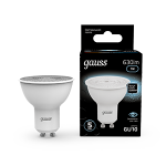 Лампа светодиод 7Вт GU10 4100K 630Лм MR16 Gauss Black (1/10/100) Лампа светодиод 7Вт GU10 4100K 630Лм MR16 Gauss Black (1/10/100)