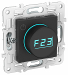 Терморегулятор электронный с подсв с/у черный механизм SK-T01Bl SKANDY IEK (1/10/100)