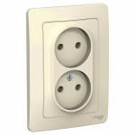 Розетка 2гн без З/К с/у молочный 16А Blanca Systeme Electric Розетка 2гн без З/К с/у молочный 16А Blanca Systeme Electric