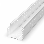 Лоток перфорированный Стандарт 100х80х3000 (0,7 мм) RAL 9003 (6 м/уп) Промрукав