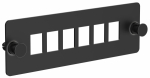 Планка для 6-ти адаптеров оптических SC или LC-Duplex черная ITK (1/40)