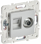 Розетка 2гн комп+ТВ RJ45+TV с/у серебряный механизм кат.6E SK-A15S SKANDY IEK (1/10/100) Розетка 2гн комп+ТВ RJ45+TV с/у серебряный механизм кат.6E SK-A15S SKANDY IEK (1/10/100)