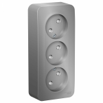 Розетка 3гн без З/К шторки о/у алюминий изол.пласт. 16А IP20 Blanca Schneider Electric Розетка 3гн без З/К шторки о/у алюминий изол.пласт. 16А IP20 Blanca Schneider Electric