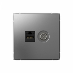 Розетка 2гн комп+ТВ RJ45+TV с/у сталь механизм кат.5е ArtGallery Systeme Electric (1/5/20) Розетка 2гн комп+ТВ RJ45+TV с/у сталь механизм кат.5е ArtGallery Systeme Electric (1/5/20)