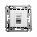 Накладка/вставка для подкл. ср-в связи и выч. техники с/у пластик белый DKC Avanti Накладка/вставка для подкл. ср-в связи и выч. техники с/у пластик белый DKC Avanti