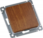 Переключатель 1-клавиш. мех-м с накладкой 10А 250В с/у дерево глянц. IP20 HEGEL Переключатель 1-клавиш. мех-м с накладкой 10А 250В с/у дерево глянц. IP20 HEGEL