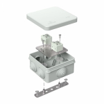 Коробка огнестойкая для о/п 40-0210-FR6.0-4 Е15-Е120 RAL7035 80х80х40 (44 шт/кор) Промрукав