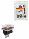 Клавишный переключатель YL-211-03 черный корпус красная клавиша (влагозащищенный) 2 положения 1з TDM Клавишный переключатель YL-211-03 черный корпус красная клавиша (влагозащищенный) 2 положения 1з TDM