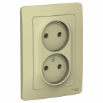 Розетка 2гн без З/К с/у крем 16А Blanca Systeme Electric (1/6) Розетка 2гн без З/К с/у крем 16А Blanca Systeme Electric (1/6)