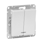 Выключатель 2кл с подсв с/у алюминий механизм Эпика EKF (1/10/120) Выключатель 2кл с подсв с/у алюминий механизм Эпика EKF (1/10/120)