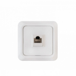 Розетка компьютерная одинарная RJ-45 CLASSICO белая 2131 IN HOME Розетка компьютерная одинарная RJ-45 CLASSICO белая 2131 IN HOME