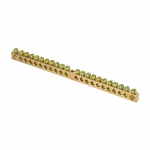 Шина PEN "ноль-земля" (6х9мм) 22 отверстия латунь крепеж по центру EKF PROxima Шина PEN "ноль-земля" (6х9мм) 22 отверстия латунь крепеж по центру EKF PROxima