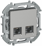 Розетка комп. 2-я RJ45 кат.5Е UTP 6738371 алюм. INSPIRIA IEK Розетка комп. 2-я RJ45 кат.5Е UTP 6738371 алюм. INSPIRIA IEK