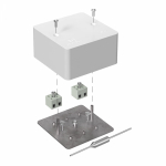 Коробка огнестойкая для кабель-канала 40-0460-FR2.5-4-П Е15-Е120 с термопредохранителем 85х85х45 Промрукав