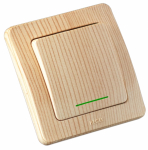 Выкл 1-клавиш. с подсветкой LED в сборе 16А 250В с/у дерево глянц. IP20 HEGEL Выкл 1-клавиш. с подсветкой LED в сборе 16А 250В с/у дерево глянц. IP20 HEGEL