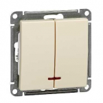 Выключатель 2кл с подсв с/у крем механизм 10А W59 Systeme Electric  (1/10)