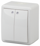 Выключатель 2кл с подсв о/у белый IP54 11-1405-01 Эксперт ЭРА (16/160/2560) Выключатель 2кл с подсв о/у белый IP54 11-1405-01 Эксперт ЭРА (16/160/2560)