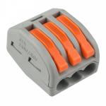 Клемма на 3 пров. 222-413 (0,5-4мм) с рычажком без пасты REXANT (50/50/4000)