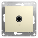 Розетка 1гн ТВ звезда с/у крем механизм Glossa Systeme Electric (1/10)