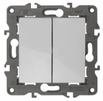 Переключатель ЭРА Elegance 14-1112-01 перекрёстный двойной, 10АХ-250В, белый Переключатель ЭРА Elegance 14-1112-01 перекрёстный двойной, 10АХ-250В, белый