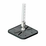 Опора размером 345х345 мм с вертикальным креплением профиля для установки на кровлю, алюминий