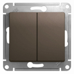 Выключатель 2кл прох с/у шоколад механизм Glossa Systeme Electric (1/20)