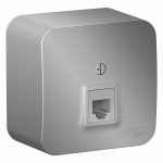 Розетка 1гн ТФ RJ11 о/у алюминий изол.пласт. IP20 Blanca Schneider Electric Розетка 1гн ТФ RJ11 о/у алюминий изол.пласт. IP20 Blanca Schneider Electric