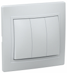 Выключатель 3кл с/у белый ВС10-3-0-КБ Кварта GENERICA IEK (1/10/120)