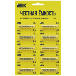 Батарейка щелоч. Alkaline LR6/AA (10шт/отр. блистер) IEK Батарейка щелоч. Alkaline LR6/AA (10шт/отр. блистер) IEK