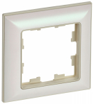 Рамка 1гн крем/жемчуг РУ-1-Бр BRITE IEK (10/100)