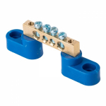 Шина N ноль 2 угловых изолятора ШНИ 6х9 4-отверстия латунь EKF PROxima Шина N ноль 2 угловых изолятора ШНИ 6х9 4-отверстия латунь EKF PROxima