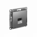 Розетка 1гн комп RJ45 с/у сталь механизм кат.6А AtlasDesign Systeme Electric Розетка 1гн комп RJ45 с/у сталь механизм кат.6А AtlasDesign Systeme Electric