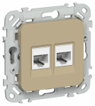 FLITE Роз. 2-я комп. RJ45 кат.5Е UTP РК5е-2-0-ФлХ хак. IEK