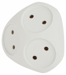 Тройник 3гн без З/К белый 10А SPx-3-W ЭРА (1/10) Тройник 3гн без З/К белый 10А SPx-3-W ЭРА (1/10)