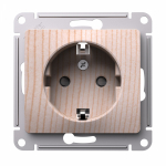 Розетка 1гн с З/К шторки с/у сосна механизм 16А Glossa Systeme Electric  (1/20)