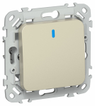 FLITE Выключ. 1-кл. прох. с инд. 10А ВС61-1-1-ФлШ шам. IEK