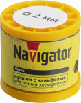 Припой Navigator 93 087 NEM-Pos02-61K-2-K200 (ПОС-61, катушка, 2 мм, 200 гр) Припой Navigator 93 087 NEM-Pos02-61K-2-K200 (ПОС-61, катушка, 2 мм, 200 гр)