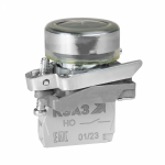 Кнопка КМЕ4210мС-черный-1но+0нз-цилиндр-IP65-КЭАЗ